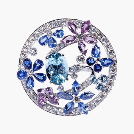 Paradise Bloom Aquamarine Ring